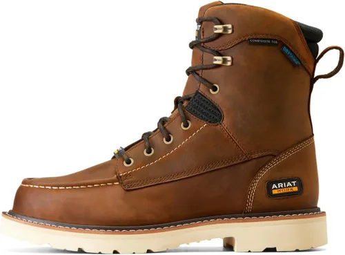 Miniatura 3 de Ariat Bota de trabajo CT marrón envejecida impermeable de 8 pulgadas para hombre
