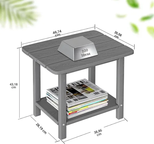 Miniatura 4 de Juego de sillas plegables Adirondack de 3 piezas, respaldo extra alto de 38 pulgadas y grano de madera en relieve, muebles de patio de polietileno