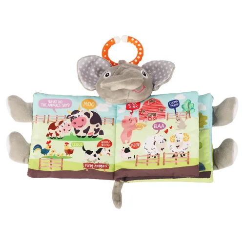 Miniatura 2 de Libros Juguetes de Bebé Elefante, 0-6-12 Meses, Loveys, Libros Crujientes para Bebés, Regalos de Baby Shower Navidad, Juguetes Infantiles, 1-2 Años
