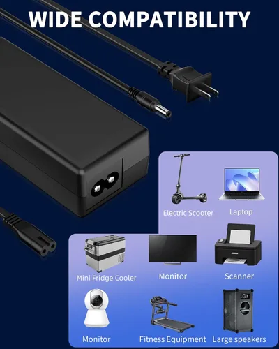 Miniatura 4 de Cargador adaptador AC/DC compatible con ENOFLO G600 600W generador solar portátil central de energía banco cable de fuente de alimentación fuente