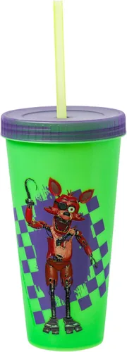 Miniatura 12 de Silver Buffalo Five Nights at Freddy's - Paquete de 4 vasos de plástico que cambian de color con Freddy Fazbear, Bonnie, Chica y Foxy, 24 onzas
