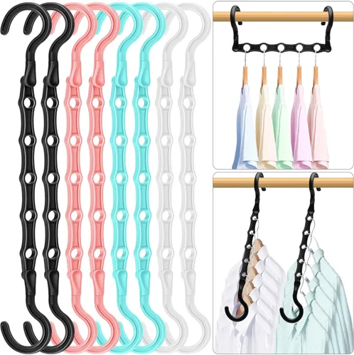 Miniatura 11 de Perchas mágicas para ropa que ahorran espacio, organizadores y almacenamiento de alta calidad, colgador de plástico resistente en cascada