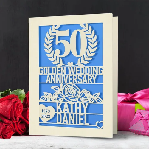 Miniatura 2 de EDSG Tarjeta de aniversario personalizada, regalos para ella, tarjetas de aniversario de boda, regalo de aniversario de boda, tarjetas de feliz