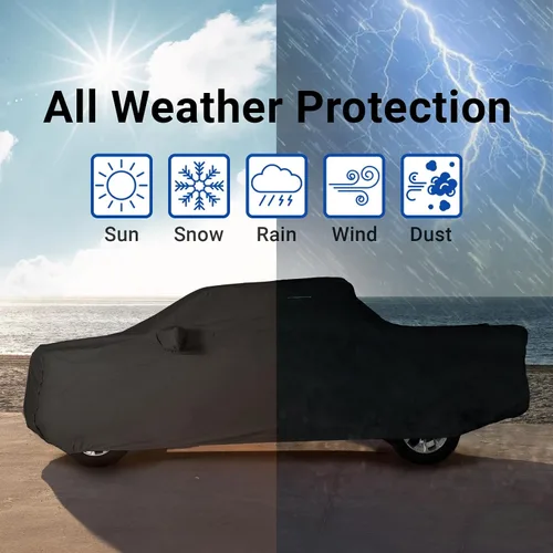 Miniatura 9 de iCarCover Funda personalizada para camión Ford Ranger Super Cab, cama regular 1983-1992, impermeable, para todo tipo de clima, lluvia, nieve, UV