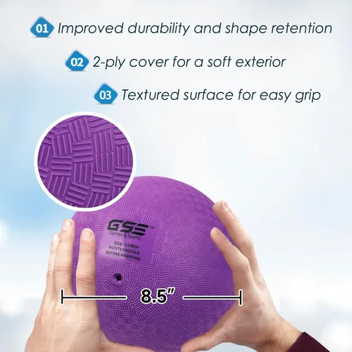 Miniatura 2 de GSE Games & Sports Expert Pelotas inflables para parque infantil, kickball, pelota de Dodge con rebote, balonmano. Ideal para 4 juegos de pelota