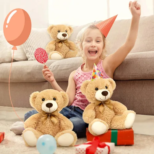 Miniatura 5 de Tezituor Paquete de 3 osos de peluche a granel de 14 pulgadas para niños, osos de peluche pequeños a granel para decoración de baby shower, Navidad