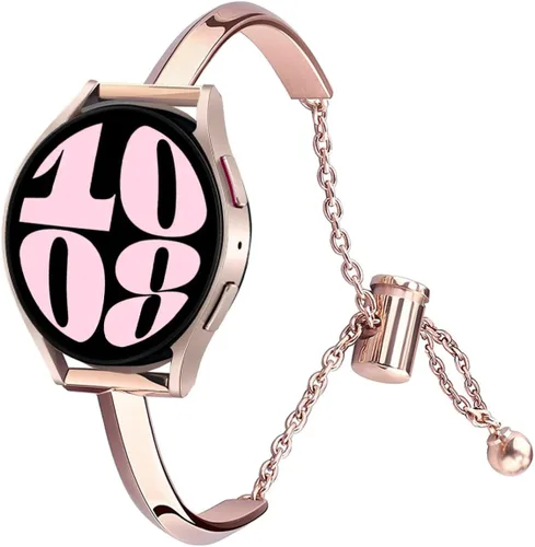 Miniatura 9 de DEALELE Bandas compatibles con Samsung Galaxy Watch 6/6 Classic / 5/5 Pro / 4/4 Classic / 3 1.614 in / Active 2, pulsera de repuesto de metal con 1#