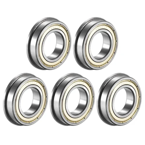 uxcell F6904ZZ Rodamientos de bolas de brida 0.787x1.457x0.354 in Doble Metal Blindado (GCr15) Rodamientos de acero cromado 5pcs