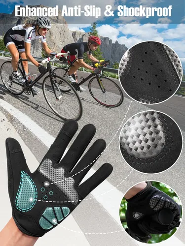 Miniatura 3 de COFIT Guantes de ciclismo antideslizantes para hombres y mujeres, guantes transpirables para pantalla táctil, guantes de bicicleta de montaña
