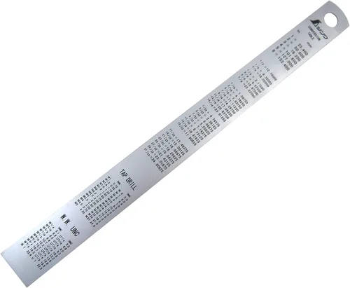 Miniatura 3 de Shinwa regla rígida de 150 mm (15 mm x 0.5 mm) de acero inoxidable cromado satinado sin reflejo para maquinista e ingeniero con graduaciones en mm