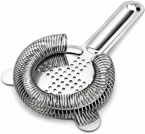 Hawthorne - Colador de cóctel profesional de acero inoxidable 304 de grado alimenticio con resorte de alta densidad, colador ergonómico para bebidas