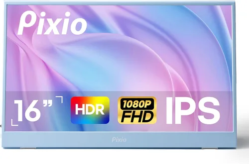 Miniatura 11 de Pixio PX160 Wave Rosa Monitor Portátil 15.6 Pulgadas 60Hz FHD 1080p Panel IPS HDR Soporte de Pantalla Cubierta USB-C HDMI Extensión de Pantalla