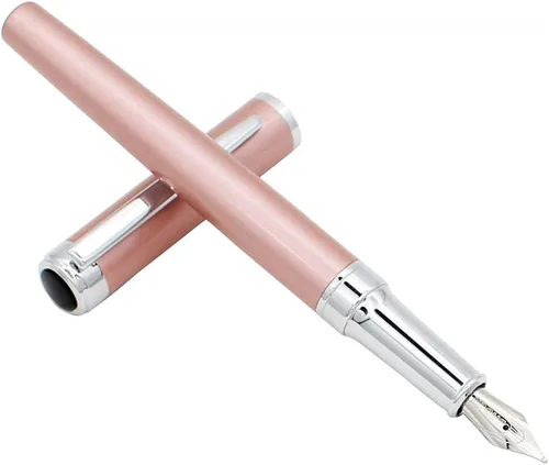 Miniatura 8 de Pluma estilográfica de acero inoxidable, pluma estilográfica de punta fina, pluma de negocios, pluma estilográfica de luz, para regalo, escuela