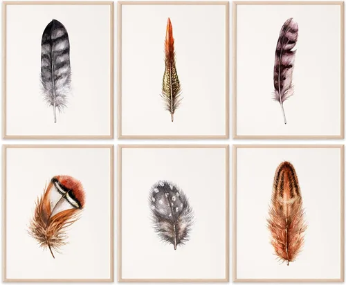 Miniatura 10 de DREAM BIG PRINTABLES Impresión artística de flechas y plumas de acuarela - Sin marco - 8x10 Patrimonio nativo americano - Decoración de pared boho