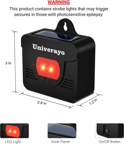 Miniatura 3 de Coyote Disuasorio Solar Depredador Control Light Deer Repelente Dispositivo repelente de ciervos para animales nocturnos Zorro Skunk Raccoon