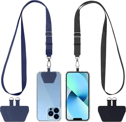 Miniatura 9 de CACOE Cordón para Teléfono 2 Piezas Correa Ajustable para el Cuello, 4 Piezas Parches, Cordones para Teléfono de Poliéster Multifuncionales