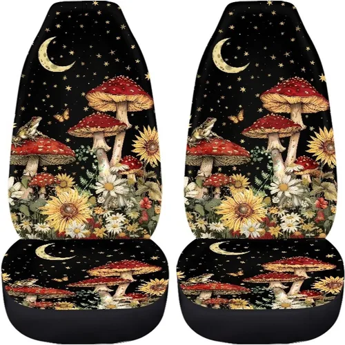 Miniatura 34 de 2 fundas de asiento para automóviles con estampado de bandera americana del 4 de julio, color negro, accesorios para el interior del vehículo