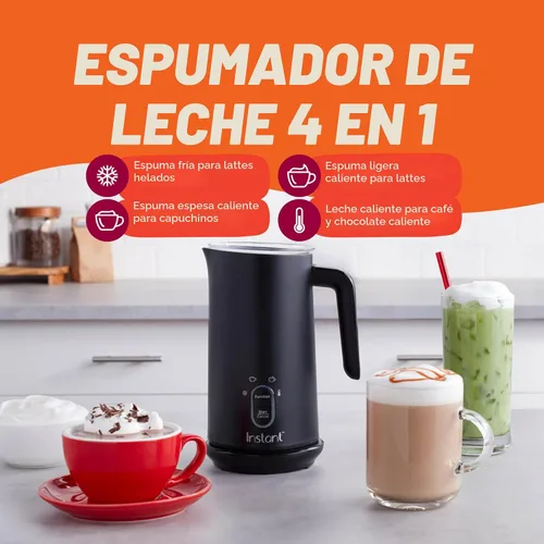 Miniatura 2 de Espumador de leche Instant Pot, vaporizador eléctrico 4 en 1, fabricante de espuma caliente y fría automática de 10 oz/295 ml y calentador de leche