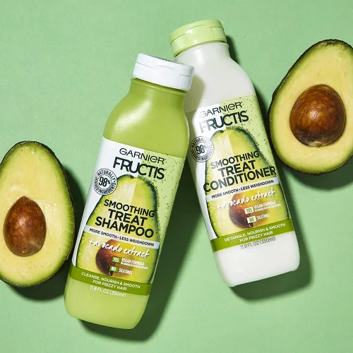 Miniatura 8 de Garnier Fructis Acondicionador suavizante para tratar con 98 % de ingredientes derivados naturalmente, aguacate, nutre y suaviza para cabello