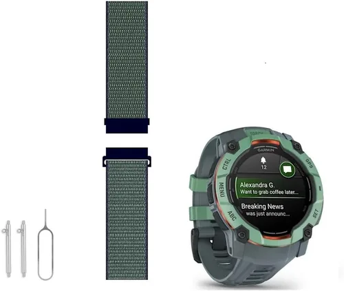 Miniatura 6 de C2D JOY Correa de nailon tejida compatible con Instinct Tactical/Esports/Surf/Camo/Solar Instinct 2/2S Reloj deportivo al aire libre Correr