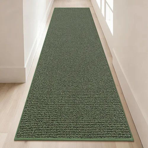 Miniatura 29 de BEQHAUSE Alfombra de Entrada de 20"x32" Tapete Interior para Puerta Antideslizante Lavable, Alfombras de Pasillo Absorbentes y Resistentes a Manchas