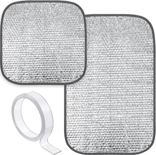 Miniatura 11 de Frienda Rollo de aislamiento reflectante para ventana de caravana de 39.4 pulgadas x 6.6 pies, doble papel de aluminio con burbujas de calor