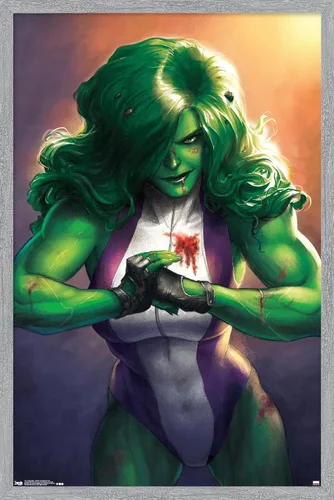 Miniatura 15 de Trends International Marvel Comics - She-Hulk - Totally Awesome Hulk - Póster de pared con portada #4, 14.725 x 22.375 pulgadas, versión enmarcada