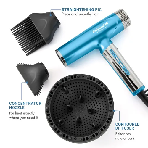 Miniatura 4 de BaBylissPRO Nano Titanium Professional Nano Light Ionic Dual-Voltage Lightweight Hair Dryer Azul