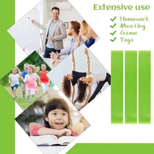 Miniatura 6 de PLULON Paquete de 15 bandas para sillas para niños con pies inquietos, bandas elásticas para pies, bandas flexibles para sillas de aula, sillas Verde