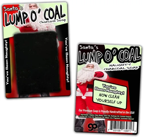 Miniatura 3 de Santa's Lump O' Coal - Jabón de carbón travieso para Navidad, novedoso jabón navideño para niños, divertidos rellenos de calcetines, bromas