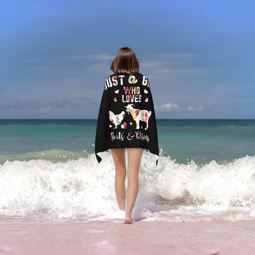 Miniatura 7 de Just A Girl Who Loves Goats Chickens - Toalla de playa absorbente para baño, toallas de playa de gran tamaño, súper 32 x 52 pulgadas