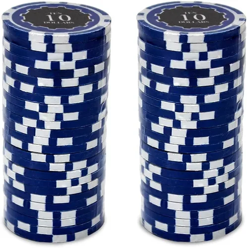 Miniatura 2 de Brybelly Eclipse - Fichas de póquer pesadas de 0.49 oz (0.49 oz), 50 unidades Azul ($10 Dark Blue)