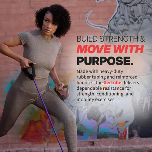 Miniatura 2 de SPRI Xertube Resistance Bands with Handles – All Exercise Cords Sold Separately with Home Gym Workout Fitness Door Anchor Attachment Option