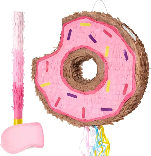 Miniatura 113 de WERNNSAI - Piñata de sirena plegable, piñata de cumpleaños con flecos que incluye cuerda para jalar, venda y bate. Decoraciones