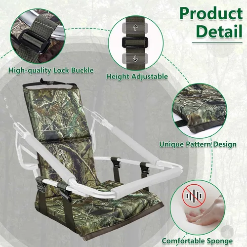 Miniatura 2 de UQM Asiento de Soporte de Árbol de Reemplazo, Asientos Ajustables de Soporte de Árbol para Caza, Asiento de Árbol Cómodo para Caza de Venado