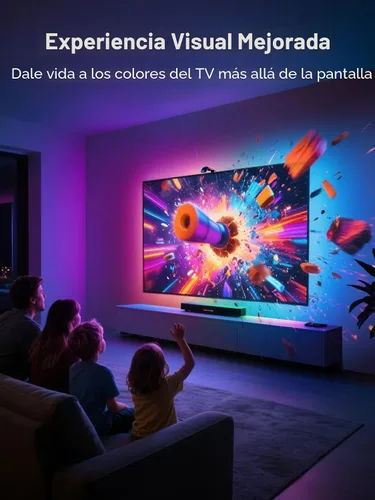 Miniatura 2 de KANTUTOE - Retroiluminación LED para TV con cámara, luces LED de 13.7 pies para televisores de 45-65 pulgadas y monitores de PC, luces de TV