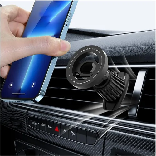Soporte magnético para teléfono de automóvil, rotación de 360° ajustable, cambiador de montaje de teléfono para vehículo con clip, soporte para