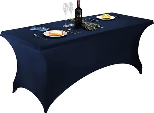 Miniatura 135 de FORLIFE - Funda de mesa de elastano, mantel ajustado de 4 pies para mesas rectangulares, funda elástica para patio, universal para bodas, banquetes