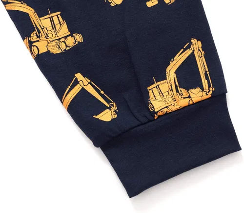 Miniatura 6 de Little Hand Pijamas de algodón para niños pequeños, conjunto de pijamas de manga larga para excavadora