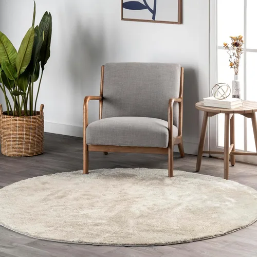 Miniatura 30 de nuLOOM Alfombra de Área de Felpa Acogedora de 5' x 8', Lavable a Máquina, Antideslizante, Alfombra Shag Suave y Esponjosa para Sala de Estar, Crema