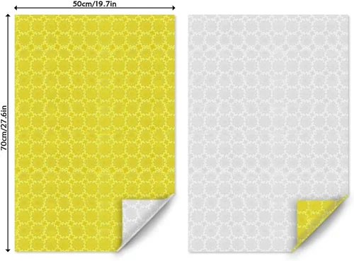 Miniatura 2 de Apol Papel de regalo holográfico de doble cara, 25 hojas de papel de seda de flores plateadas doradas, 28 x 20 pulgadas, para envolver regalos