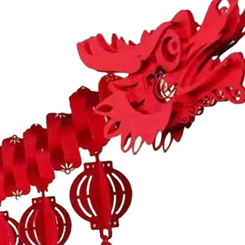 Miniatura 5 de Esquirla Decoraciones de techo de dragón de año nuevo, dragón de papel colgante, 2.6M, estilo A