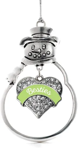 Miniatura 239 de Colgante de plata con diseño de Detroit con forma de corazón y muñeco de nieve con circonitas cúbicas