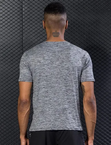 Miniatura 4 de Paquete de 5 camisetas de manga corta, con cuello redondo y de secado rápido para hombre, camisetas deportivas para correr, entrenar o ir al gimnasio