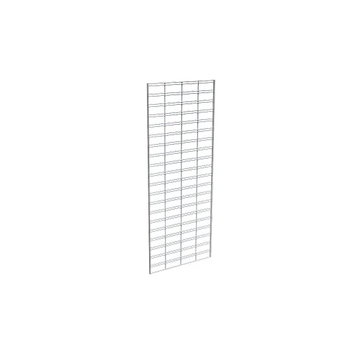 Econoco Rejilla de listones metálicos para cualquier exhibición al por menor, 2' ancho x 5' alto, 3 rejillas por caja (cromo)