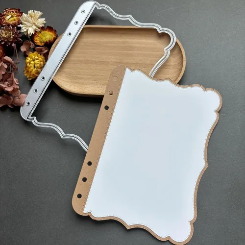 Miniatura 14 de Lapoo Troquel de corte geométrico para álbumes de recortes, duradero, troquel de corte de metal para álbum de recortes, álbum de fotos, tarjetas