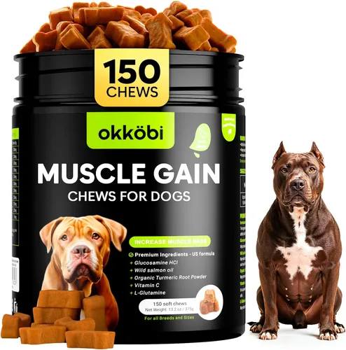 Miniatura 8 de Masticables 11 en 1 para Ganancia Muscular - Suplementos de Aumento de Peso para Perros con Alta Proteína y Aminoácidos - Constructor Muscular