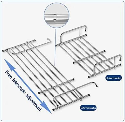Miniatura 6 de Stainless Steel Portable Clothes Drying Rack, Retractable Laundry Rack for Balcony & Windowsill, Folding Towel Rack, Indoor/Outdoor Use