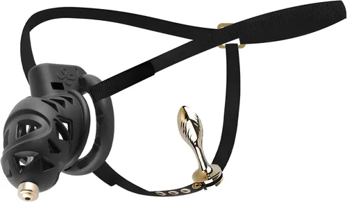 Miniatura 7 de Jaula de castidad para hombre, dispositivos ligeros de castidad con sonido uretral, jaula para pene con 4 anillos y bloqueo invisible, juguete