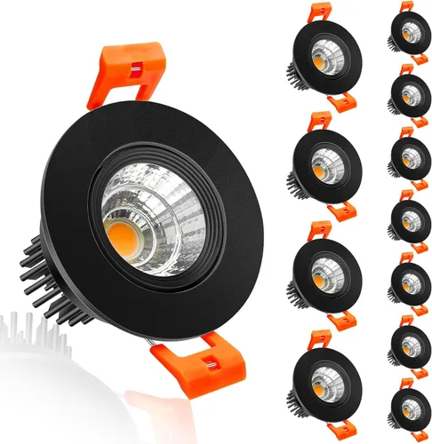 Miniatura 27 de inShareplus Downlight LED de 2 pulgadas, iluminación empotrable de 3 W, regulable, luz blanca cálida de 3000 K, CRI80, luces de techo